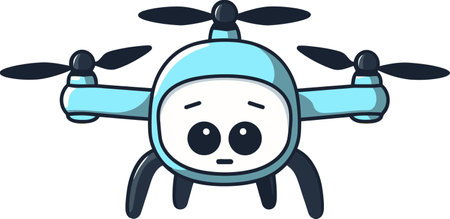 Sunset Silhouette Drone Vector Illustration of City Skylineのイラスト素材