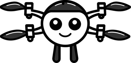 Urban Exploration Drone Vector Illustration of Cityscapeのイラスト素材