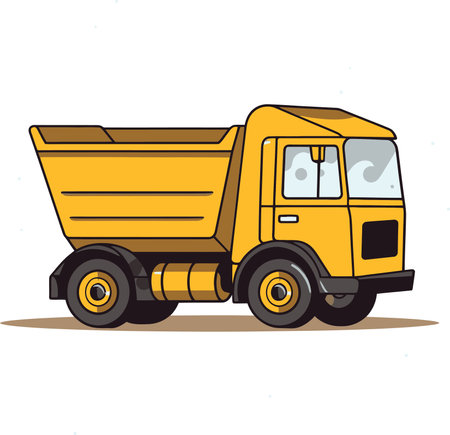 Bold Dump Truck Vector Illustration for Brand Identityのイラスト素材