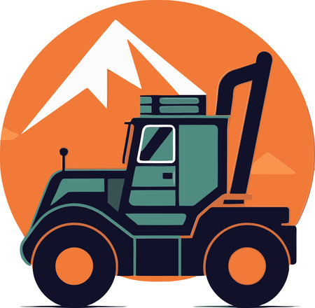 Urban Landscapes Redefined Dumper Truck Vector Illustrationsのイラスト素材