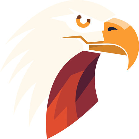 Dynamic Eagle with Spread Wings Realistic Vector Artworkのイラスト素材