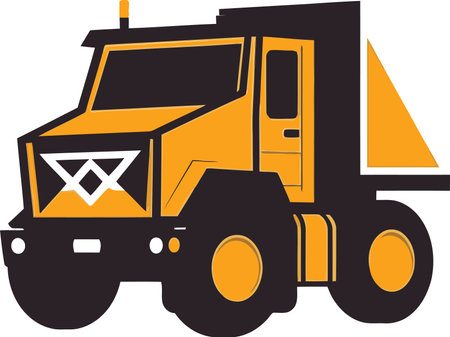 Cityscape Stories Dumper Vector Illustrations in Urban Lifeのイラスト素材