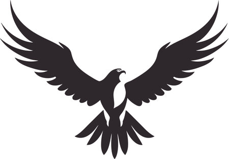 Bald Eagle with Intense Gaze Realistic Vector Renderingのイラスト素材