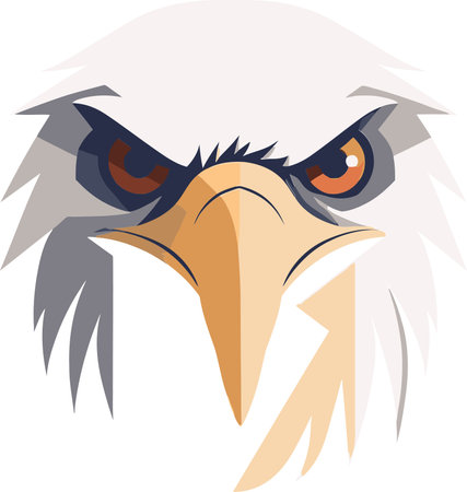 Eagle in Dramatic Flight Realistic Vector Artのイラスト素材