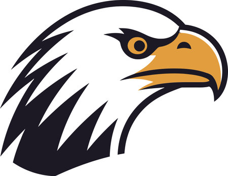 Dynamic Eagle Silhouette Intricate Vector Illustrationのイラスト素材
