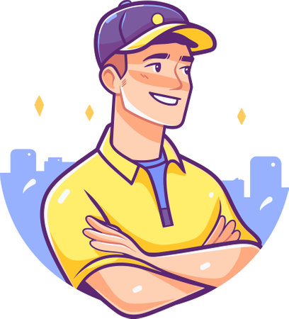 Engineer Leading Green Initiatives Vector Illustrationのイラスト素材