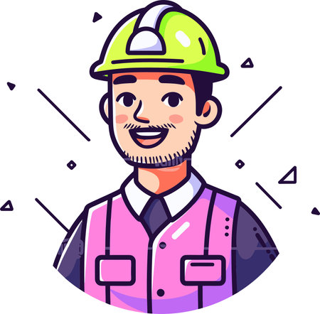 Engineer Predicting Environmental Impact Vector Illustrationのイラスト素材