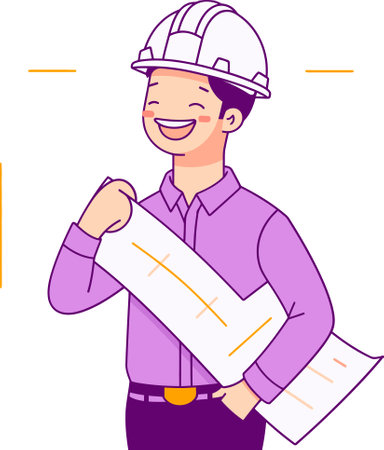 Engineer Visualizing Sustainable Technologies Vector Illustrationのイラスト素材