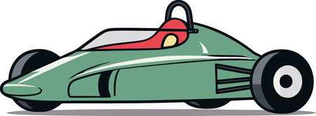 Formula Car Vector Illustration in a Retro 8-Bit Styleのイラスト素材