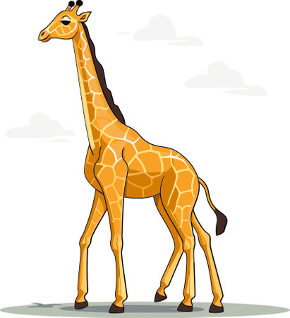 Giraffe in Pop Art Style Vector Illustrationのイラスト素材