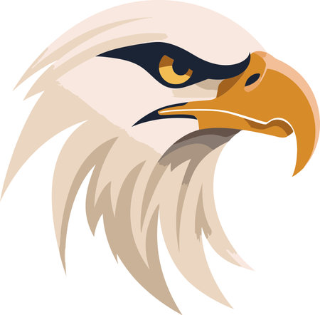 Graceful Eagle in Natural Environment Lifelike Vector Artのイラスト素材