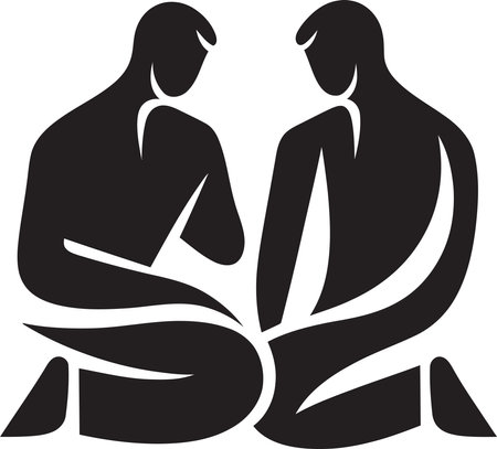 Two Judo Practitioners Spar Vector Designのイラスト素材