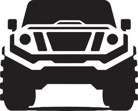 Mountain Trail 4x4 SUV Vector Graphicのイラスト素材
