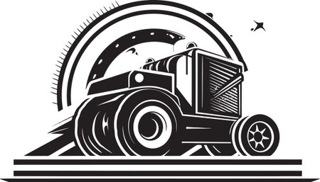 Precision Engineering in Action Asphalt Roller Vector Designsのイラスト素材