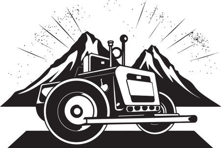 Road Construction Dynamics Illustrated Asphalt Roller Vectorsのイラスト素材