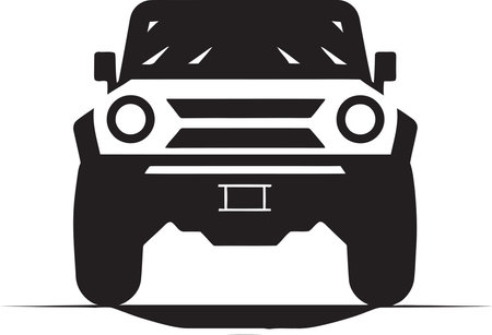 Vector Drawing 4x4 SUV on an Adventureのイラスト素材