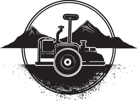 Asphalt Roller Vector Designs Mastering Future Urban Developmentのイラスト素材
