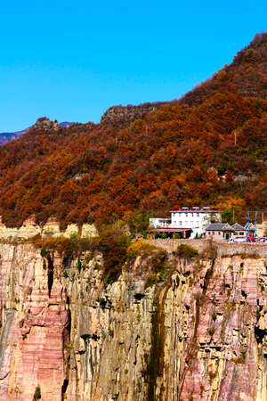 Houses on a cliffのeditorial素材