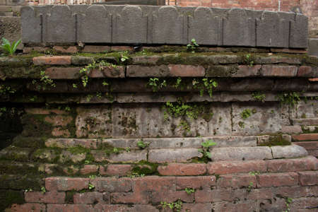 Mossy Brick Textureの写真素材