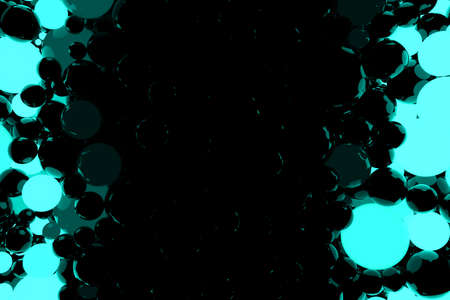 Abstract background with beautiful blue glowing animated balls. Animation of seamless loop.