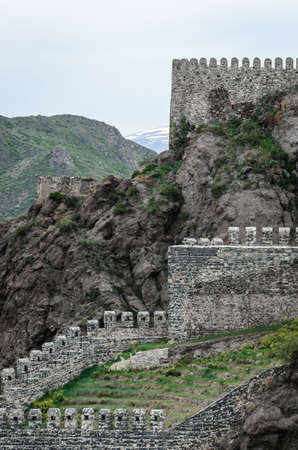 Scenic view on the Rabath ancient fortified complex in Akhaltsikhe, Georgia. Renovated medieval castle.の写真素材