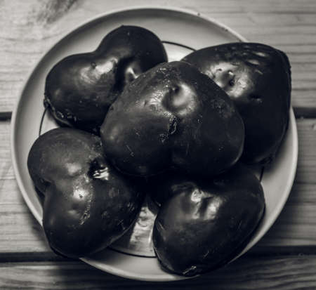 biscuit breakfast on a plate top viewの写真素材