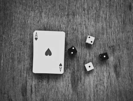 dice and play cards