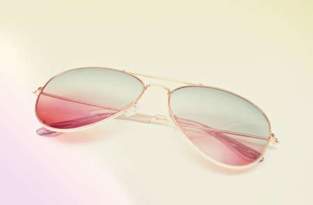 sunglasses on a white background soft tonedの写真素材