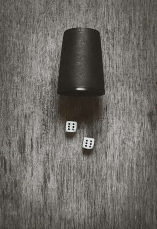 two game dice abstract vertical sizeの写真素材