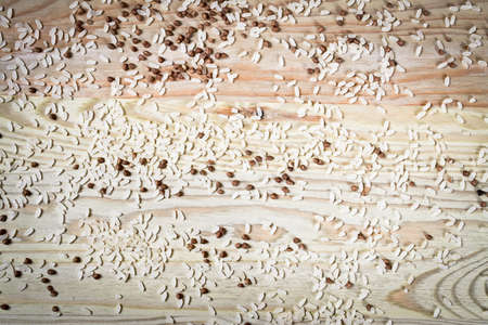 Uncooked white rice backgroundの写真素材