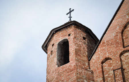 Synkovichi, BELARUS - February 26, 2017. Church of St. Michael in Synkovichi, Gothic style, Orthodoxyのeditorial素材