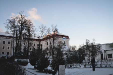 Synkovichi, BELARUS - February 26, 2017. Zhyrovichy Monastery Orthodoxyのeditorial素材