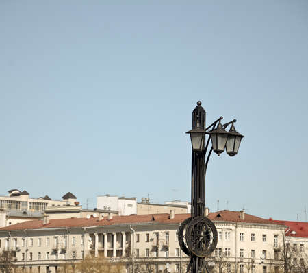 amazing street lamp in Minsk. Belarus. Spring 2017の写真素材
