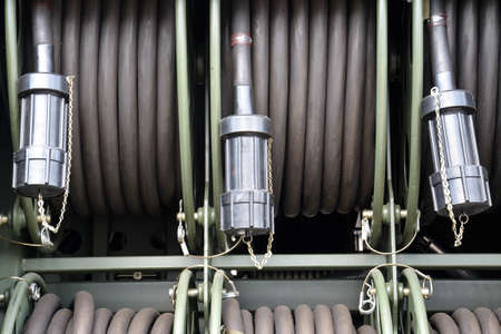 Hydraulic hoses war carの写真素材