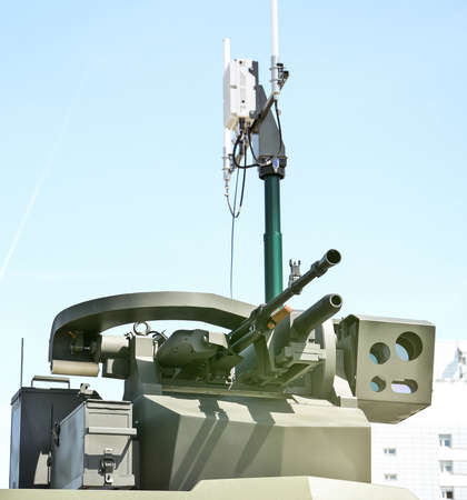 machine gun on war car