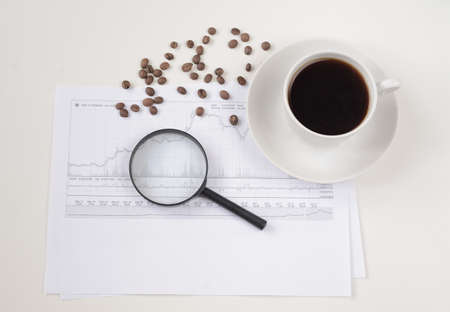 financial graph top viewの写真素材