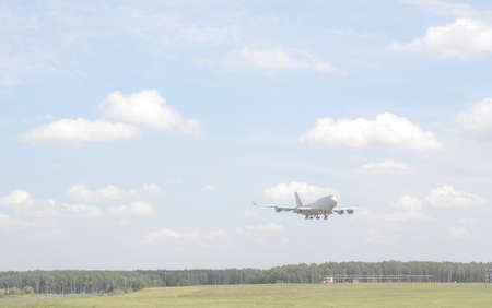 Mosow, Russia - July, 2017: airport Vnukovo airplane fly company Rossiyaのeditorial素材