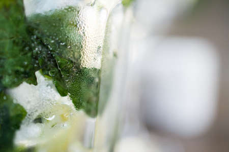 Drops on a glassの写真素材