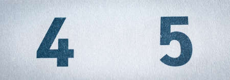 four and five calendar date close upの写真素材