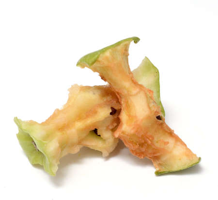 Two apple stub isolatedの写真素材