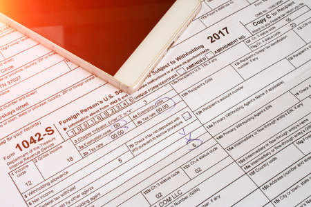 US tax form 1042, foreign person