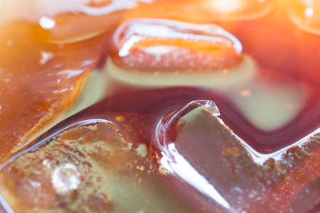 soda with ice background and texture close upの写真素材