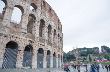 Rome, Italy - February 23, 2019: The eternal city of Rome, Roman streets and buildings, modern and...