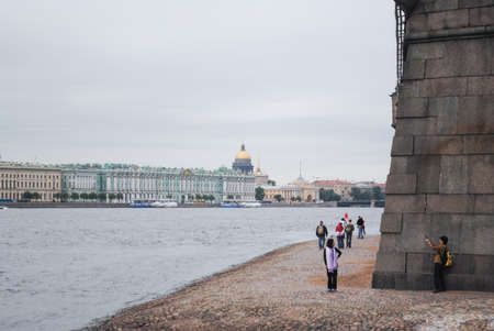 ST. PETERSBURG, RUSSIA - JULY 12, 2015: Buildings and structures on the territory of the Peter and Paul Fortress in St. Petersburg, famous historical tourist landscape.のeditorial素材