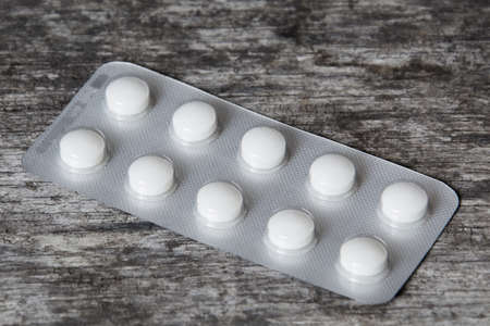 High pressure tablets on table close up