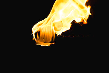 fire balls isolated on blackの写真素材