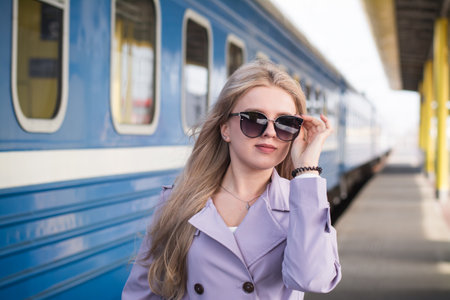 Stylish Beautiful russian girl blonde