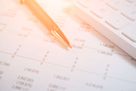 Close white calculator button business concept photoの写真素材