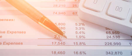 Close white calculator button business concept photoの写真素材