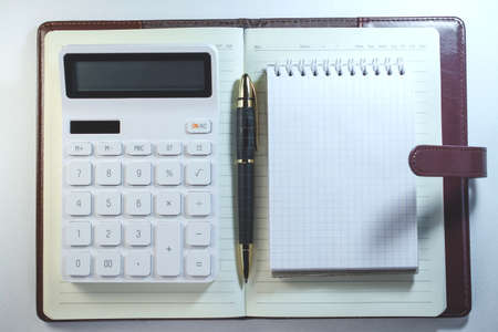 Calculator close business concept photo